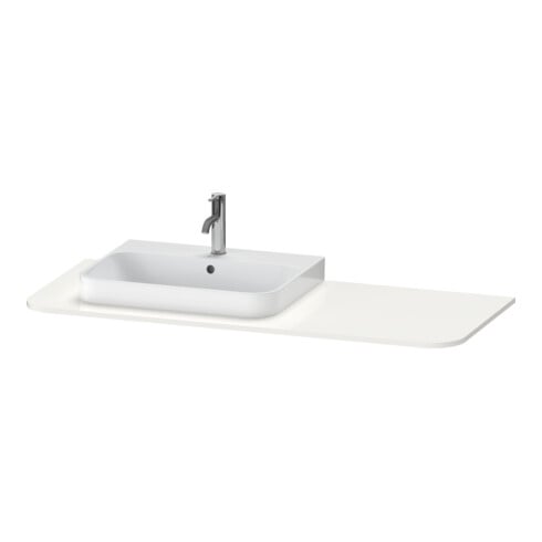 Duravit Console de lavabo Happy D.2 Plus 130x55cm, 1 découpe, gauche, blanc mat