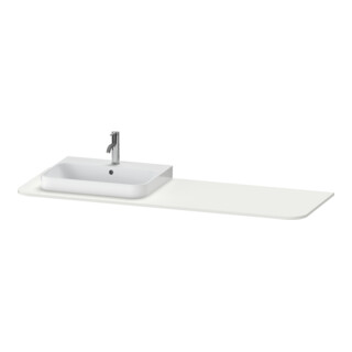 Duravit Console de lavabo Happy D.2 Plus 160x55 cm, 1 AS, gauche, blanc mat nordique