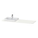 Duravit Console de lavabo Happy D.2 Plus 160x55 cm, 1 découpe, cuve à gauche, blanc brillant-1