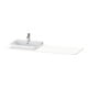 Duravit Console de lavabo Happy D.2 Plus 160x55 cm, 1 découpe, cuvette gauche, blanc mat-1
