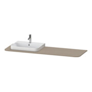 Duravit Console de lavabo Happy D.2 Plus 160x55 cm, 1 découpe, cuvette gauche, lin