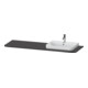 Duravit Console de lavabo Happy D.2 Plus 160x55 cm, 1 trou, cuvette droite, graphite mat-1