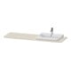 Duravit Console de lavabo Happy D.2 Plus 160x55 cm, 1 trou, robinetterie à droite, taupe mat-1