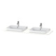 Duravit Console de lavabo Happy D.2 Plus 160x55 cm, 2 découpes, blanc mat soyeux-1