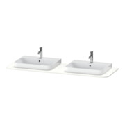 Duravit Console de lavabo Happy D.2 Plus 160x55 cm, 2 découpes, blanc mat soyeux