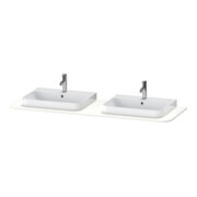 Duravit Console de lavabo Happy D.2 Plus 160x55 cm, 2 découpes, blanc supermat