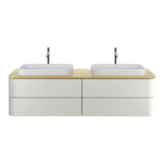 Duravit Console de lavabo Happy D.2 Plus 160x55 cm, 2 découpes, chêne méditerranéen