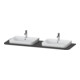 Duravit Console de lavabo Happy D.2 Plus 160x55 cm, 2 découpes, graphite mat-1