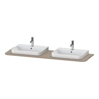 Duravit Console de lavabo Happy D.2 Plus 160x55 cm, 2 découpes, lin