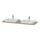 Duravit Console de lavabo Happy D.2 Plus 160x55 cm, 2 découpes, lin-1