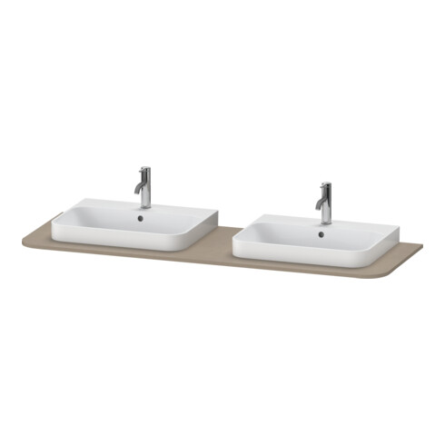 Duravit Console de lavabo Happy D.2 Plus 160x55 cm, 2 découpes, lin