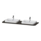 Duravit Console de lavabo Happy D.2 Plus 160x55 cm, 2 découpes, noyer huilé-1