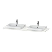 Duravit Console de lavabo Happy D.2 Plus 160x55 cm, 2 trous, blanc nord mat