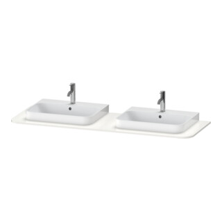 Duravit Console de lavabo Happy D.2 Plus 160x55 cm, avec 2 découpes, blanc brillant