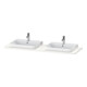 Duravit Console de lavabo Happy D.2 Plus 160x55 cm, avec 2 découpes, blanc brillant-1