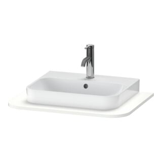 Duravit Console de lavabo Happy D.2 Plus 65x48 cm, 1 découpe, blanc mat soyeux
