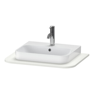Duravit Console de lavabo Happy D.2 Plus 65x48 cm, 1 découpe, Nord blanc mat soyeux