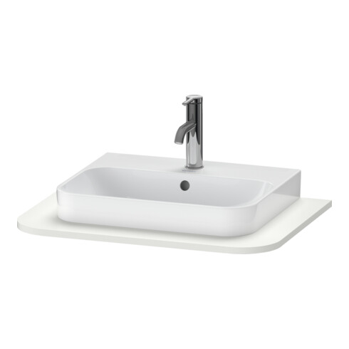 Duravit Console de lavabo Happy D.2 Plus 65x48 cm, 1 découpe, Nord blanc mat soyeux