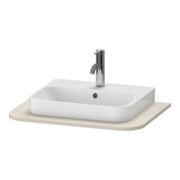 Duravit Console de lavabo Happy D.2 Plus 65x48 cm, 1 découpe, taupe supermat