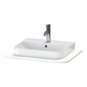 Duravit Console de lavabo Happy D.2 Plus 65x48cm, 1 découpe, blanc supermat