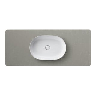 Duravit Console de lavabo Luv 138,8x59,5x2 cm, quartz, avec 1 trou, blanc