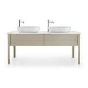 Duravit Console de lavabo Luv 178,3x59,5x2 cm, quartz, 2 A., blanc structuré-3
