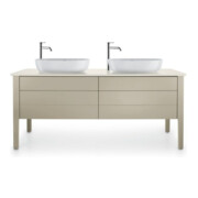 Duravit Console de lavabo Luv 178,3x59,5x2 cm, quartz, 2 A., blanc structuré-4
