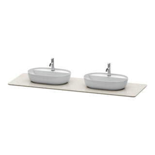Duravit Console de lavabo Luv 178,3x59,5x2cm, Quartz, 2 trous, surface structurée