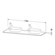 Duravit Console de lavabo Luv 178,3x59,5x2cm, Quartz, 2 trous, surface structurée-3