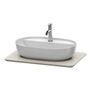 Duravit Console de lavabo Luv 68,8x47,5x2 cm, quartz, 1 trou, structuré