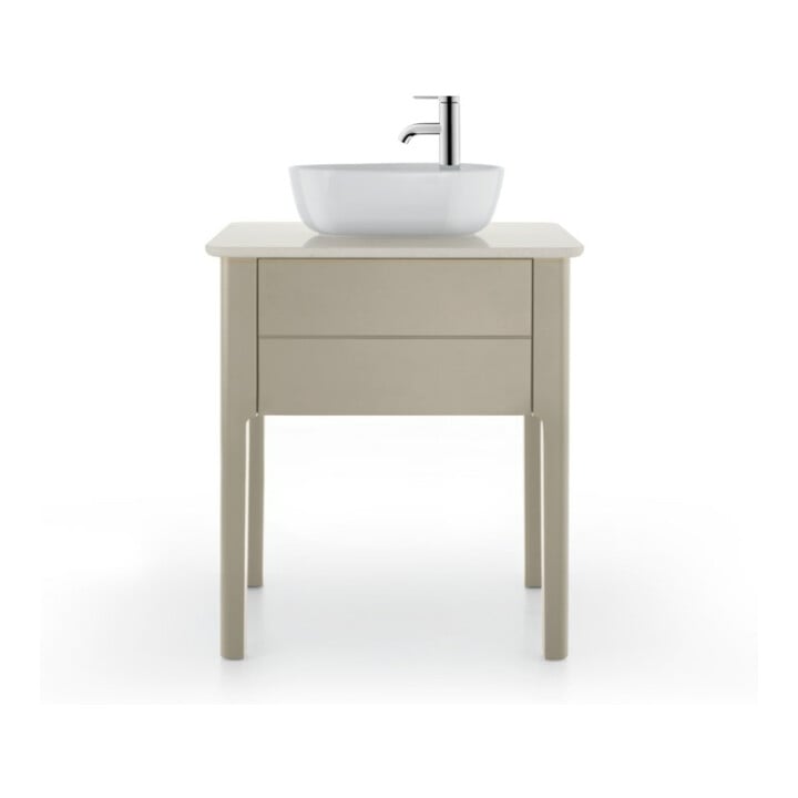 Duravit Console de lavabo Luv 68,8x47,5x2 cm, quartz, avec 1 trou, blanc structuré