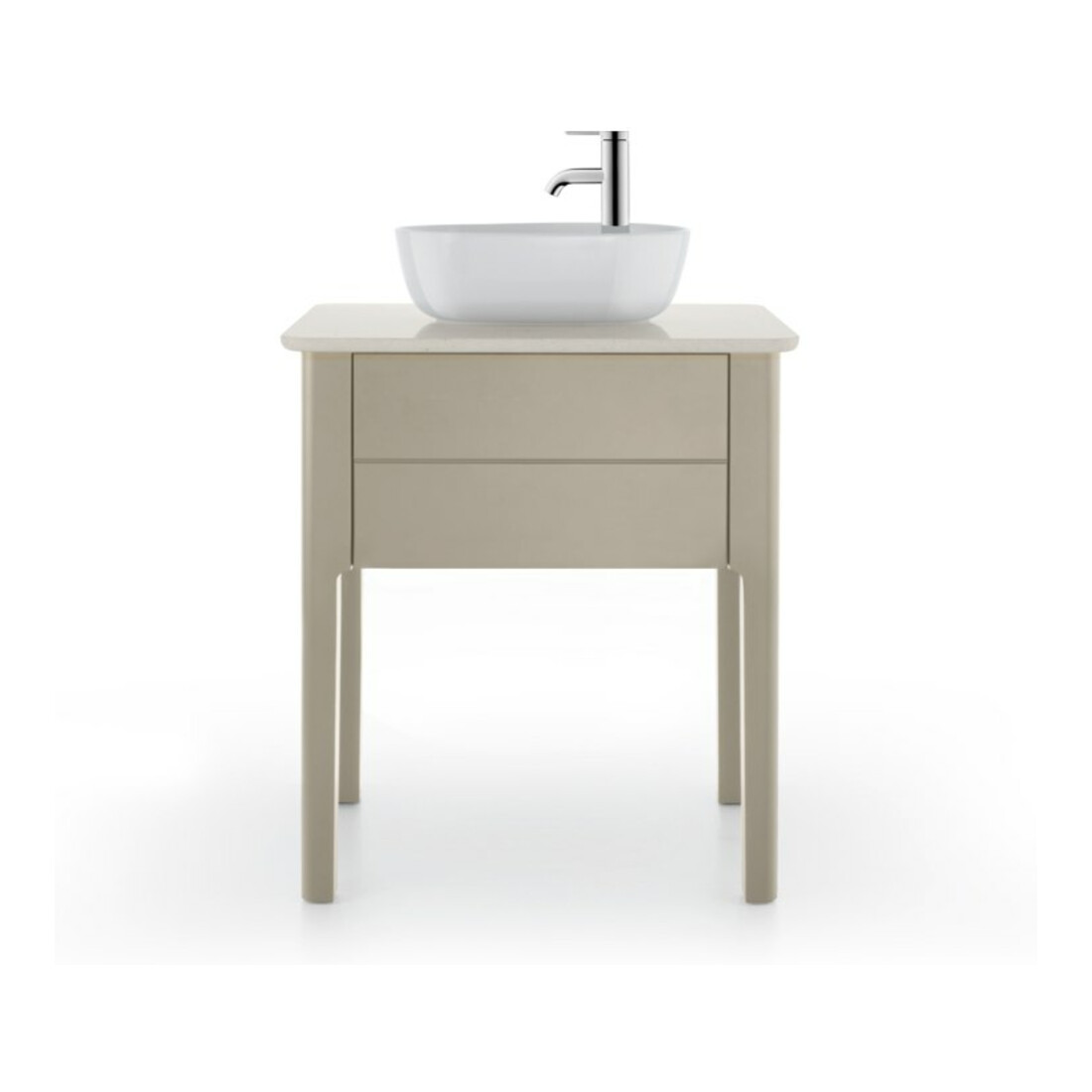 Duravit Console de lavabo Luv 68,8x47,5x2 cm, quartz, avec 1 trou, blanc structuré