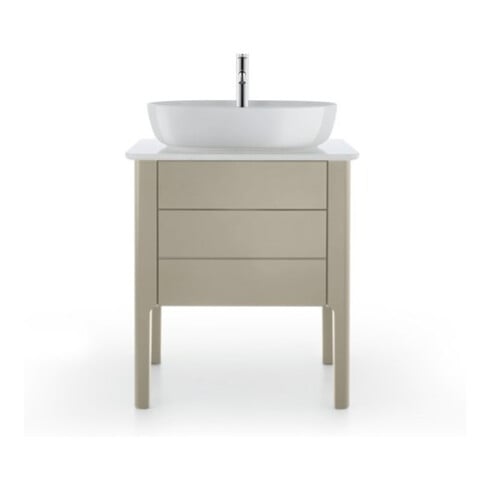 Duravit Console de lavabo Luv 68,8x47,5x2 cm, quartz, avec 1 trou, blanc structuré