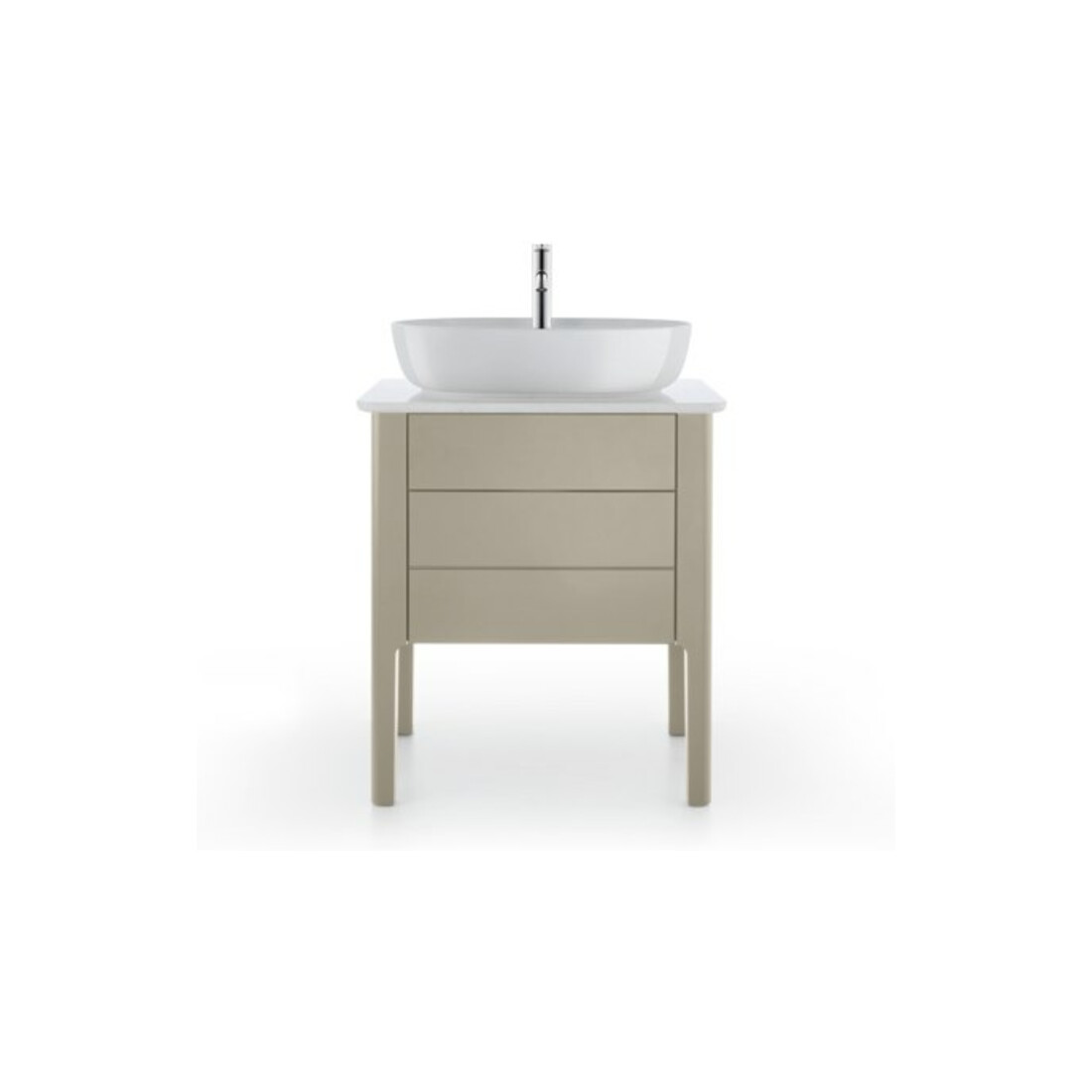 Duravit Console de lavabo Luv 68,8x47,5x2 cm, quartz, avec 1 trou, blanc structuré