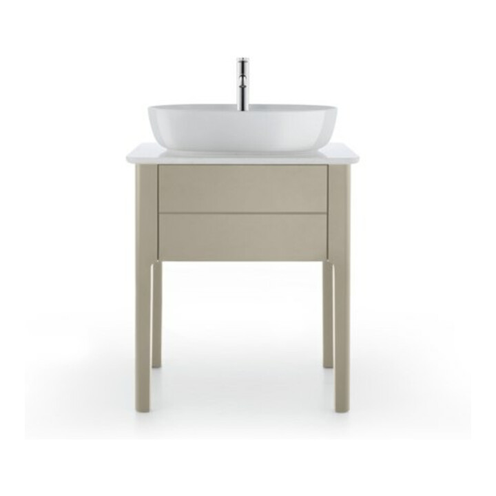 Duravit Console de lavabo Luv 68,8x47,5x2 cm, quartz, avec 1 trou, blanc structuré