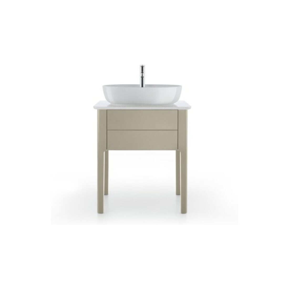 Duravit Console de lavabo Luv 68,8x47,5x2 cm, quartz, avec 1 trou, blanc structuré