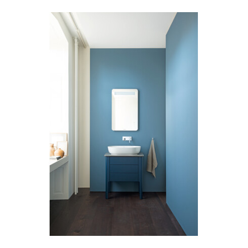 Duravit Console de lavabo Luv 68,8x47,5x2 cm, quartz, avec 1 trou, surface structurée