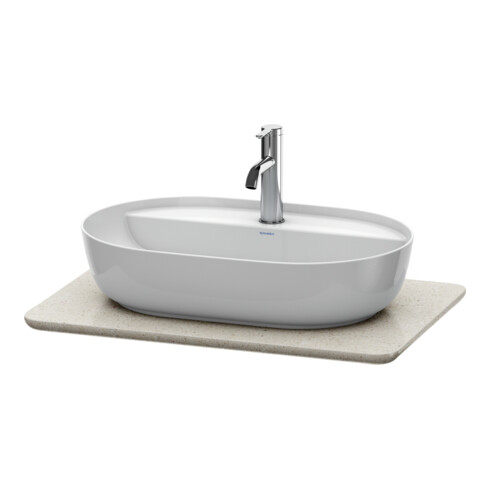 Duravit Console de lavabo Luv 68,8x47,5x2 cm, quartz, avec 1 trou, surface structurée