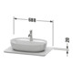 Duravit Console de lavabo Luv 68,8x47,5x2 cm, quartz, avec 1 trou, surface structurée-5