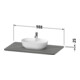 Duravit Console de lavabo Luv 98,8x59,5x2,5 cm, bois, avec 1 tiroir, noyer-2
