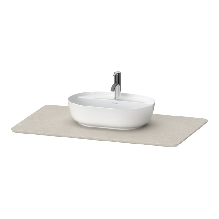 Duravit Console de lavabo Luv 98,8x59,5x2 cm, quartz, 1 trou, surface structurée