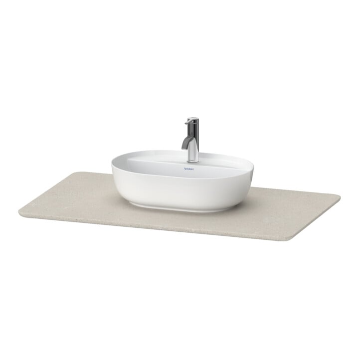 Duravit Console de lavabo Luv 98,8x59,5x2 cm, quartz, avec 1 trou, surface structurée