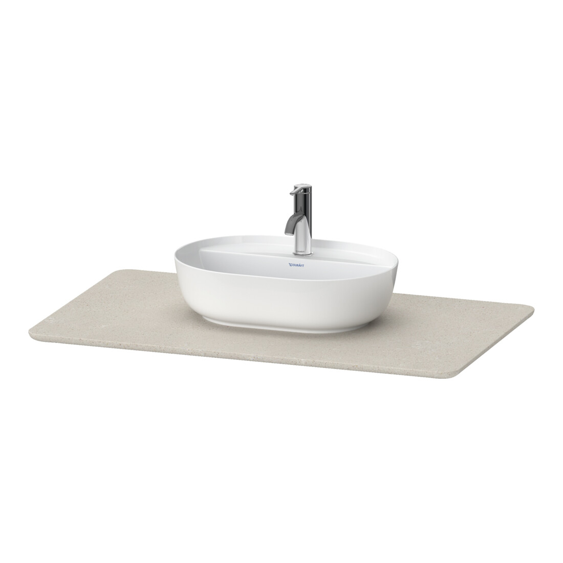 Duravit Console de lavabo Luv 98,8x59,5x2 cm, quartz, avec 1 trou, surface structurée