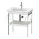 Duravit Console de lavabo White Tulip 68,4x45 cm, blanc mat, Me, 2 HTH, sur pied-1