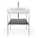 Duravit Console de lavabo White Tulip 68,4x45 cm, graph hgl, Mét., sur pied-1