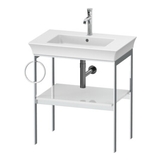 Duravit Console de lavabo White Tulip 68,4x45 cm, Me, bo, porte-serviettes g, blanc brillant