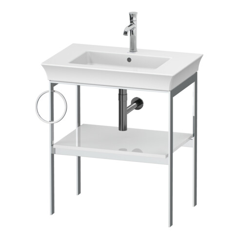 Duravit Console de lavabo White Tulip 68,4x45 cm, Me, bo, porte-serviettes g, blanc brillant