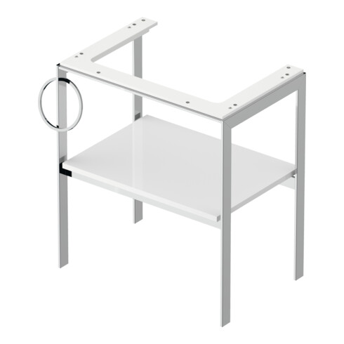 Duravit Console de lavabo White Tulip 68,4x45 cm, Me, bo, porte-serviettes g, blanc brillant