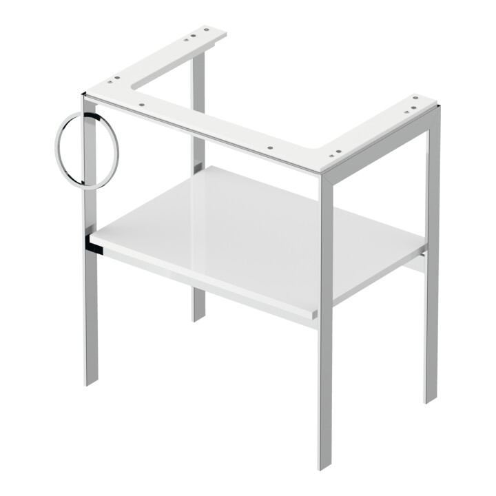 Duravit Console de lavabo White Tulip 68,4x45 cm, Me, bo, porte-serviettes g, blanc brillant