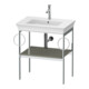 Duravit Console de lavabo White Tulip 68,4x45cm, st-g m, Me, 2 HTH, sur pied-1